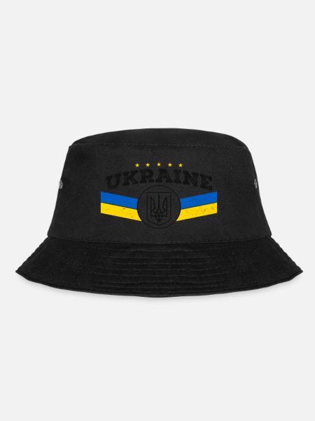 Ukrainischer Dreizack - Ukrainisches Tryzub-Symbol - Bucket Hat - Schwarz