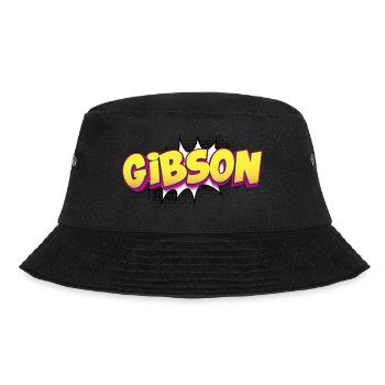Gibsom benutzerdefinierter Name Comic-Stil Pop-Art, - Bucket Hat - Schwarz - Vorne - Lela (165cm)