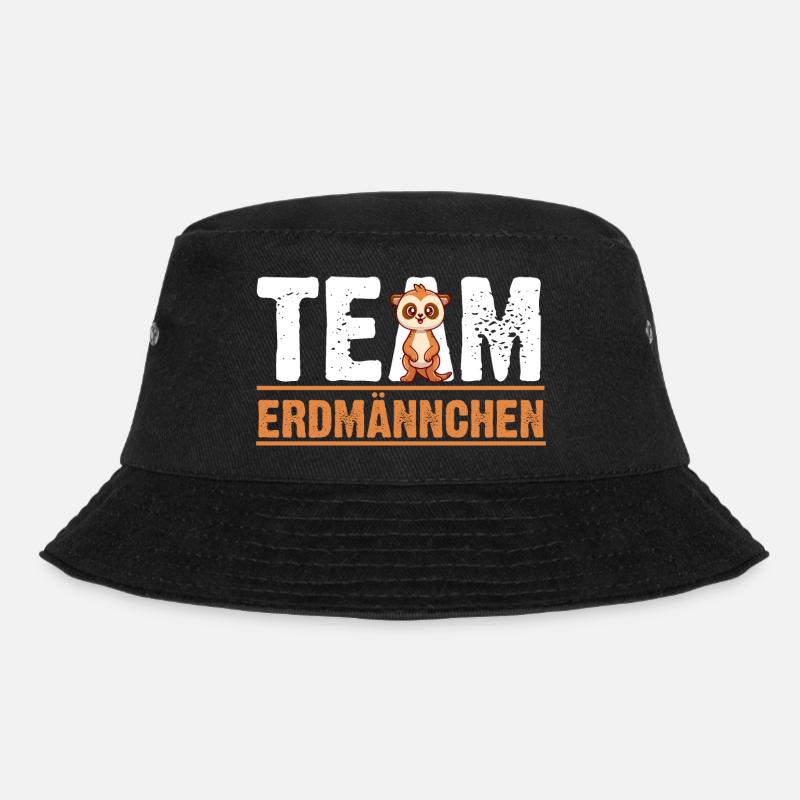 Erdmännchen - Bucket Hat - Schwarz