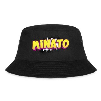 Minato Benutzerdefinierter Name Comic-Buch-Stil Pop-Art, - Bucket Hat - Schwarz - Vorne - Lela (165cm)