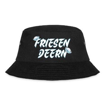 Friesen Deern Küstenmädchen Nordsee Nordlicht - Bucket Hat - Schwarz - Vorne - Lela (165cm)