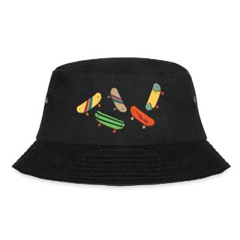 Skate SK8 Skateboarder Skate Party Halfpipe - Bucket Hat - black - Front - Lela (165cm)
