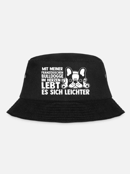 Hund Frenchie Französische Bulldogge - Bucket Hat - Schwarz