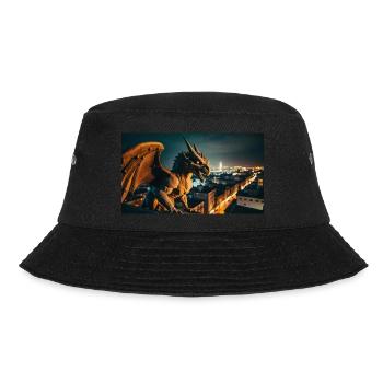 Gargoyle mit einem bösen Lächeln Monster dunkler Horror - Bucket Hat - Schwarz - Vorne - Lela (165cm)