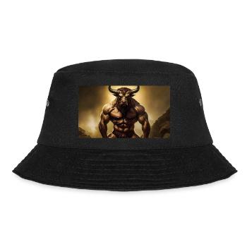 böser Minotaurus Monster dunkler Horror gruselig Halloween - Bucket Hat - Schwarz - Vorne - Lela (165cm)