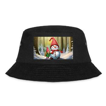 mignons petits gnomes vie quotidienne construction bonhomme de neige - Bob - noir - Devant - Lela (165cm)