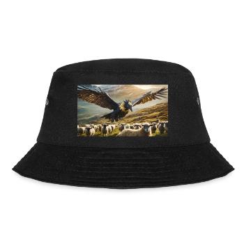 Eine realistische böse schwarz-goldene Drachenjagd - Bucket Hat - Schwarz - Vorne - Lela (165cm)