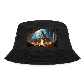 gruselige mythische Orte – unterirdisches Agartha - Bucket Hat - Schwarz - Vorne - Lela (165cm)