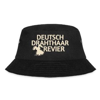 Deutsch Drahthaar - Bucket Hat - Schwarz - Vorne - Lela (165cm)