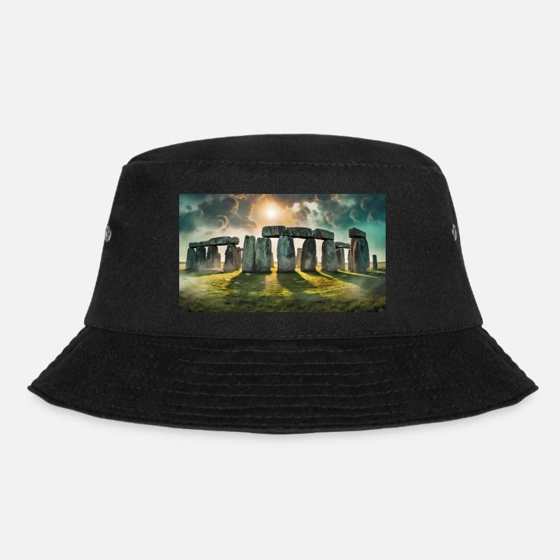 wunderschöne mythische Orte – Stonehenge - Bucket Hat - Schwarz