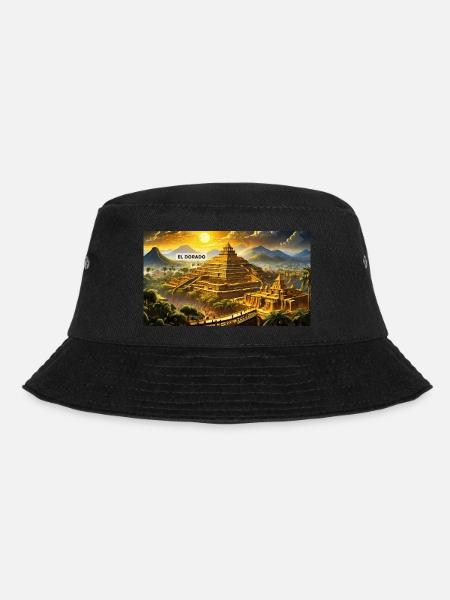 wunderschöne mythische Orte – El Dorado Goldene Stadt - Bucket Hat - Schwarz