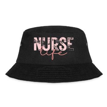 Cute Nurse Life Retro for Registered Nurse - Bucket Hat - black - Front - Lela (165cm)
