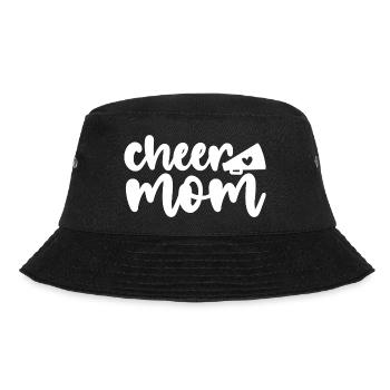 Cheer Mom Shirt Megaphon mit Herzakzent - Bucket Hat - Schwarz - Vorne - Lela (165cm)