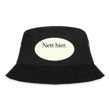 Nett hier Blanko Vorlage - Bucket Hat - Schwarz - Vorne - Lela (165cm)