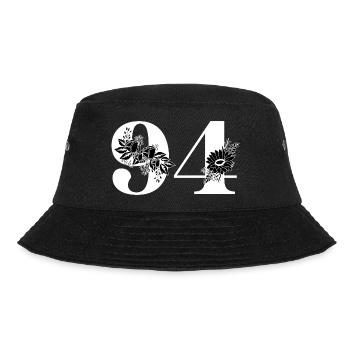Numéro 94 floral noir - 94e anniversaire floral - Bob - noir - Devant - Lela (165cm)