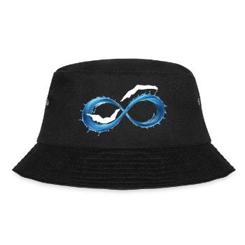 Infinity Wellen Schwimmen - Bucket Hat - Schwarz - Vorne - Lela (165cm)