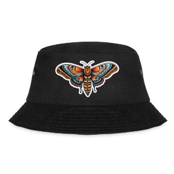 Moth Neo Traditional - Bucket Hat - black - Front - Lela (165cm)