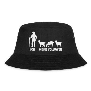 Ziegen Ziegenbock Landwirt Ziege - Bucket Hat - Schwarz - Vorne - Lela (165cm)