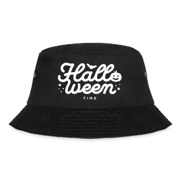 Festliches Halloween Fledermaus und Kürbis Design - Bucket Hat - Schwarz - Vorne - Lela (165cm)