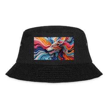 Create A Print In 3D Hyper Realistic - Bucket Hat - black - Front - Lela (165cm)