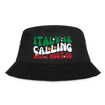 Italien ruft und ich muss im Sommer in den Urlaub fahren - Bucket Hat - Schwarz - Vorne - Lela (165cm)
