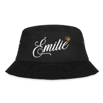 Emilie Custom Name für Frauen Kinder Kleinkinder - - Bucket Hat - Schwarz - Vorne - Lela (165cm)