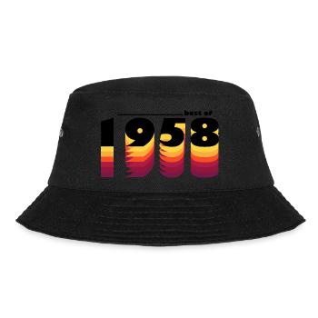 Best of 1958 - Feiern Sie 67 Jahre Vintage - Bucket Hat - Schwarz - Vorne - Lela (165cm)
