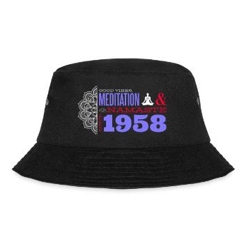 Seit 1958 - 67 Jahre Gnade & Dankbarkeit - Bucket Hat - Schwarz - Vorne - Lela (165cm)