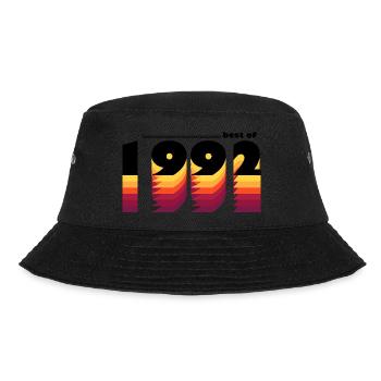 Vintage Timeless Style von 1992 - 33. Geburtstag - Bucket Hat - Schwarz - Vorne - Lela (165cm)