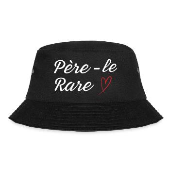 Seltene Perle Papa - Papa Geschenkidee - Bucket Hat - Schwarz - Vorne - Lela (165cm)