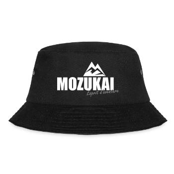 OFFICIAL MOZUKAI white logo - Bucket Hat - black - Front - Lela (165cm)