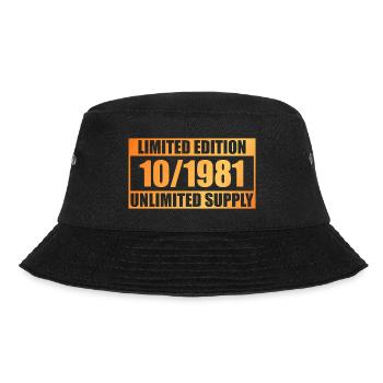 44th Birthday Limited Edition - ꝏ Supply 10/1981 - Bucket Hat - black - Front - Lela (165cm)