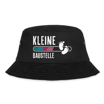 Soon Mom LITTLE CONSTRUCTION SITE Baby Comes Funny - Bucket Hat - black - Front - Lela (165cm)