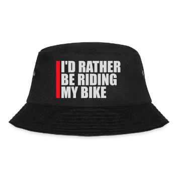 Cycling I'd Rather Be Riding My Bike Bike - Bucket Hat - black - Front - Lela (165cm)