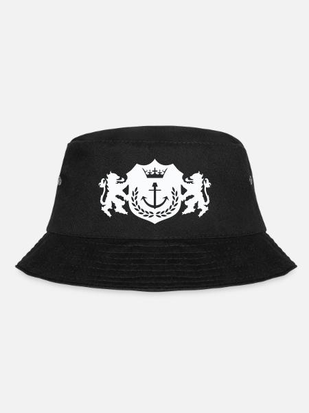 Königlicher Anker-Wappen - Bucket Hat - Schwarz