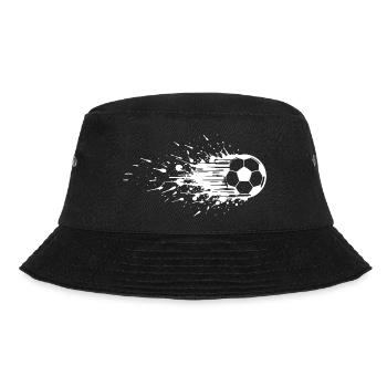 Energischer Fußball Kunst Fußball - Bucket Hat - Schwarz - Vorne - Lela (165cm)