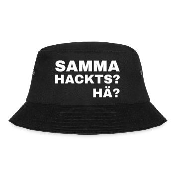 samma hacks hä - Bucket Hat - black - Front - Lela (165cm)