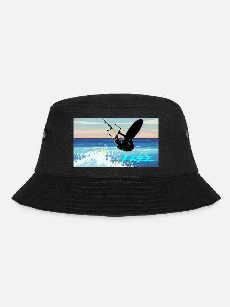Kitesurf - Bucket Hat - Schwarz
