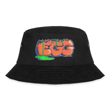 Ei, gezogenes Wort - Bucket Hat - Schwarz - Vorne - Lela (165cm)