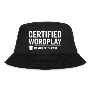 Certified Wordplay Wortspiele - Bucket Hat - Schwarz - Vorne - Lela (165cm)