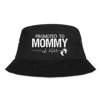Befördert zum Mama 2026 Neues Mama-Geschenk - Bucket Hat - Schwarz - Vorne - Lela (165cm)