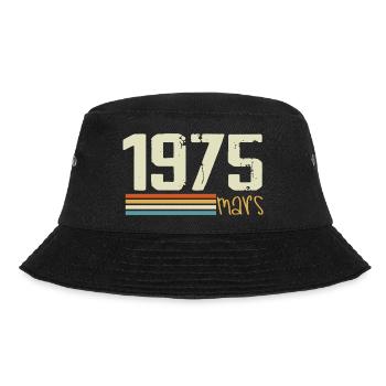 Vintage March 1975 - Bucket Hat - black - Front - Lela (165cm)