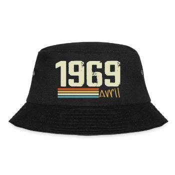 Geboren im April 1969 - Bucket Hat - Schwarz - Vorne - Lela (165cm)