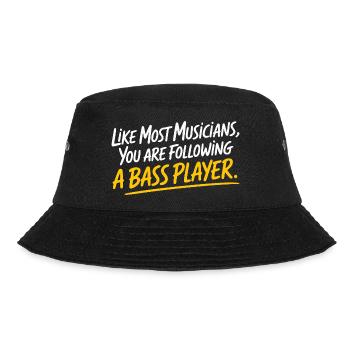 Bassist Following A Bass Player Band Bassspieler - Bucket Hat - Schwarz - Vorne - Lela (165cm)