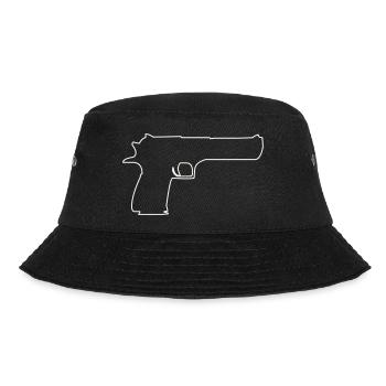 waffe- - Bucket Hat - Schwarz - Vorne - Lela (165cm)