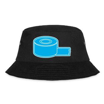 Klebeband Tape Rolle Outline - Bucket Hat - Schwarz - Vorne - Lela (165cm)