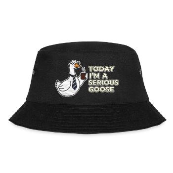 Serious Goose: Coffee, Tie & Grit - Bucket Hat - black - Front - Lela (165cm)