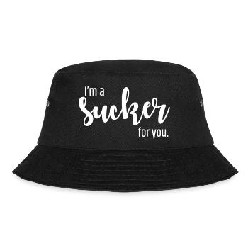 Sucker for You Script - Bucket Hat - black - Front - Lela (165cm)