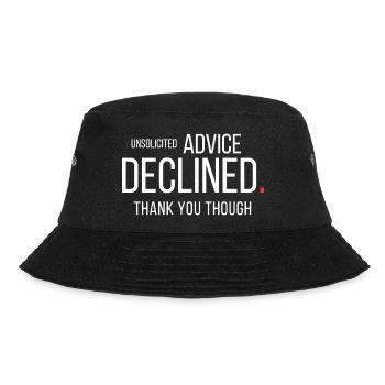 Ungefragter Rat abgelehnt lustiger Introvertierter - Bucket Hat - Schwarz - Vorne - Lela (165cm)
