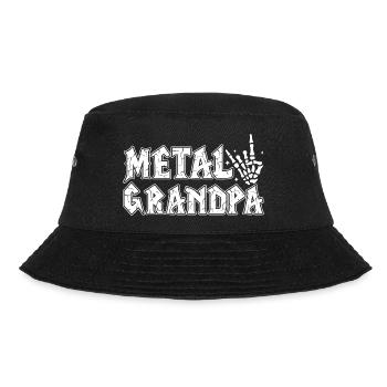 Metal Opa Geschenk Opa Heavy Metal Rock - Bucket Hat - Schwarz - Vorne - Lela (165cm)